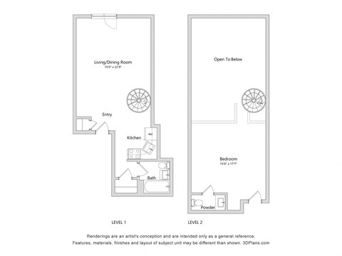 a floor plan of a house with two bedrooms